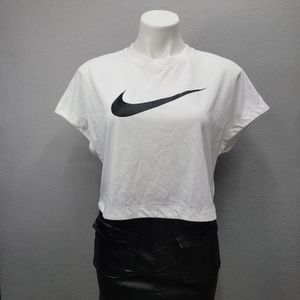Nike White and Black Short Sleeve Tee